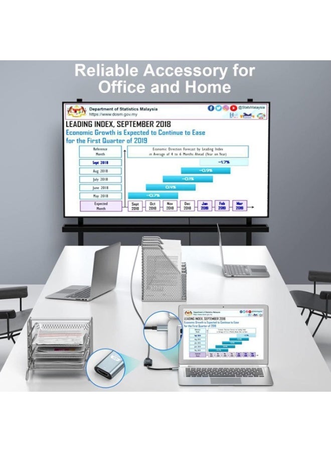 TH001 Type-C To 4K HDMI Adapter 60Hz -Grey - Image 4
